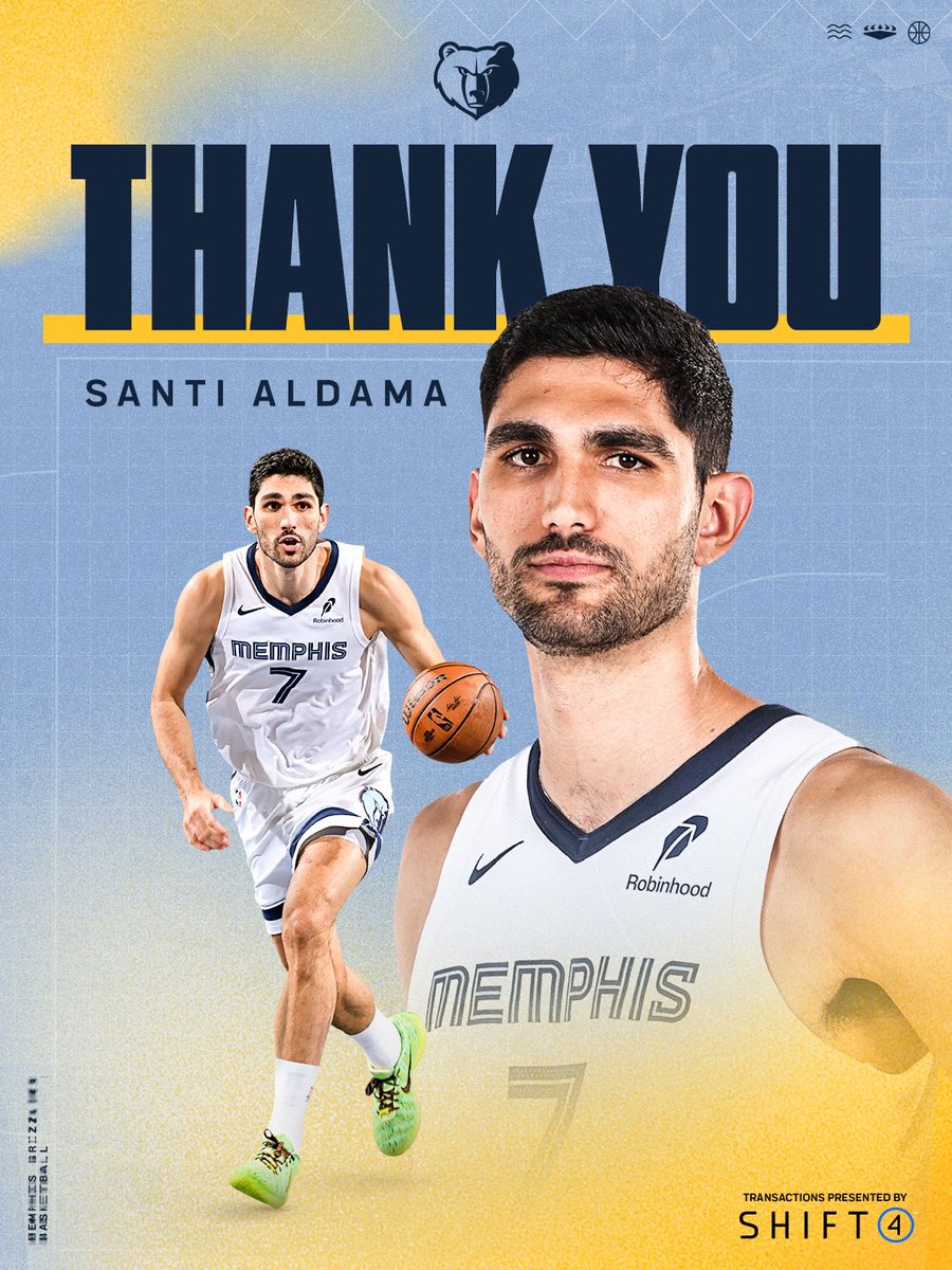 memgrizz's tweet photo. Thank you @santialdama for 5 great years 🐻 https://t.co/lCDDTiArw1