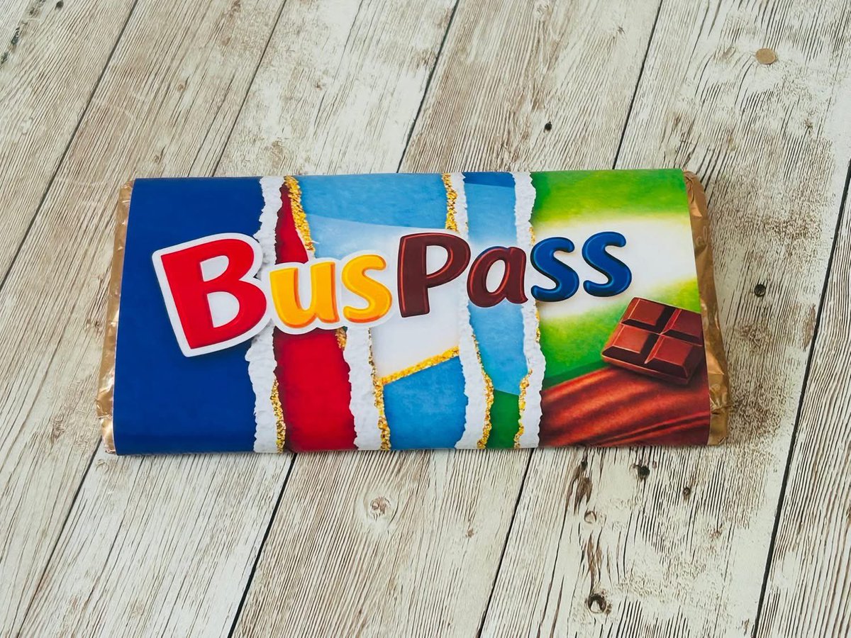giftinggifts1's tweet photo. Bus Pass chocolate bar, novelty funny gift! Birthday, old enough for a bus pass!
https://t.co/haMeD3U0fB
#etsy #buspass #busspassgift #60thbirthday #sixtygift #birthdaygift #noveltygift #funnygift #chocolatebar #onlineshopping #giftstore https://t.co/MR7aQCrC6Y