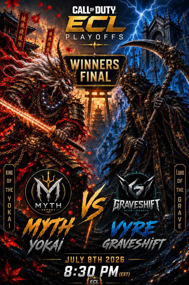 EsportsVYRE's tweet photo. ๐ข match day ๐ข
๐ฅ VYRE Graveshift vs MYTH yokai
โฐ๏ธ live
๐ wednesday, July 8th
Come tune in and show your support for #VYRE
#asone #cod
Caster:
https://t.co/Nakfv7qvKZ https://t.co/TF4Fe7QCzI