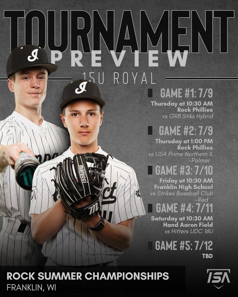 ImpactSportsGB's tweet photo. 🚨15U ROYAL TOURNAMENT PREVIEW🚨
Rock Summer Championships | Prep Baseball Tournaments
Player profiles: https://t.co/MN4uQwWq2a
#isaproud #makeanimpact https://t.co/g4E4HtZMUz