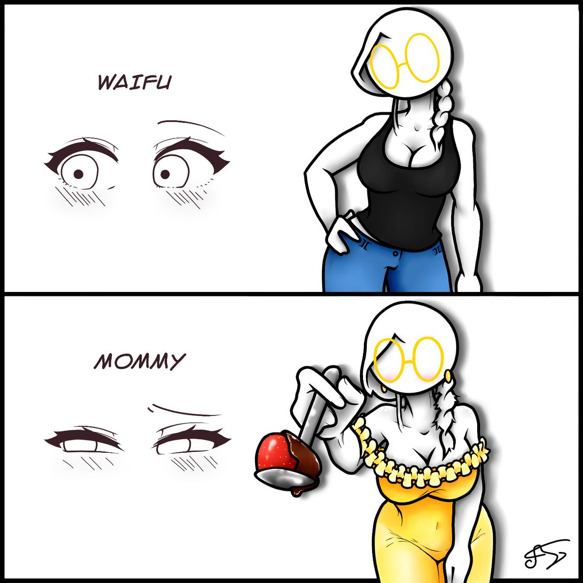 Aurorewolf37's tweet photo. Waifu VS Mommy
#mommy #mommyeyes #waifu #waifueyes #waifumommy #mommywaifu #trend #fanarts #storytime #tablettegraphique #graphictablet #drawingart #drawchallenge #drawcharacter https://t.co/mnbXLWK5VB