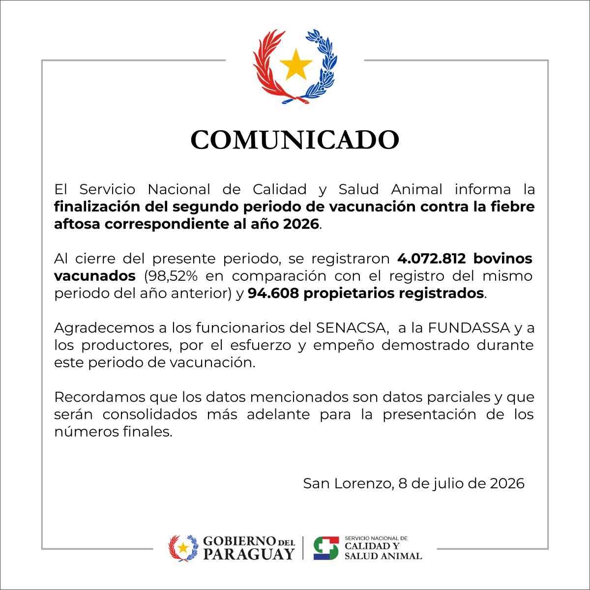 SENACSA tweet media