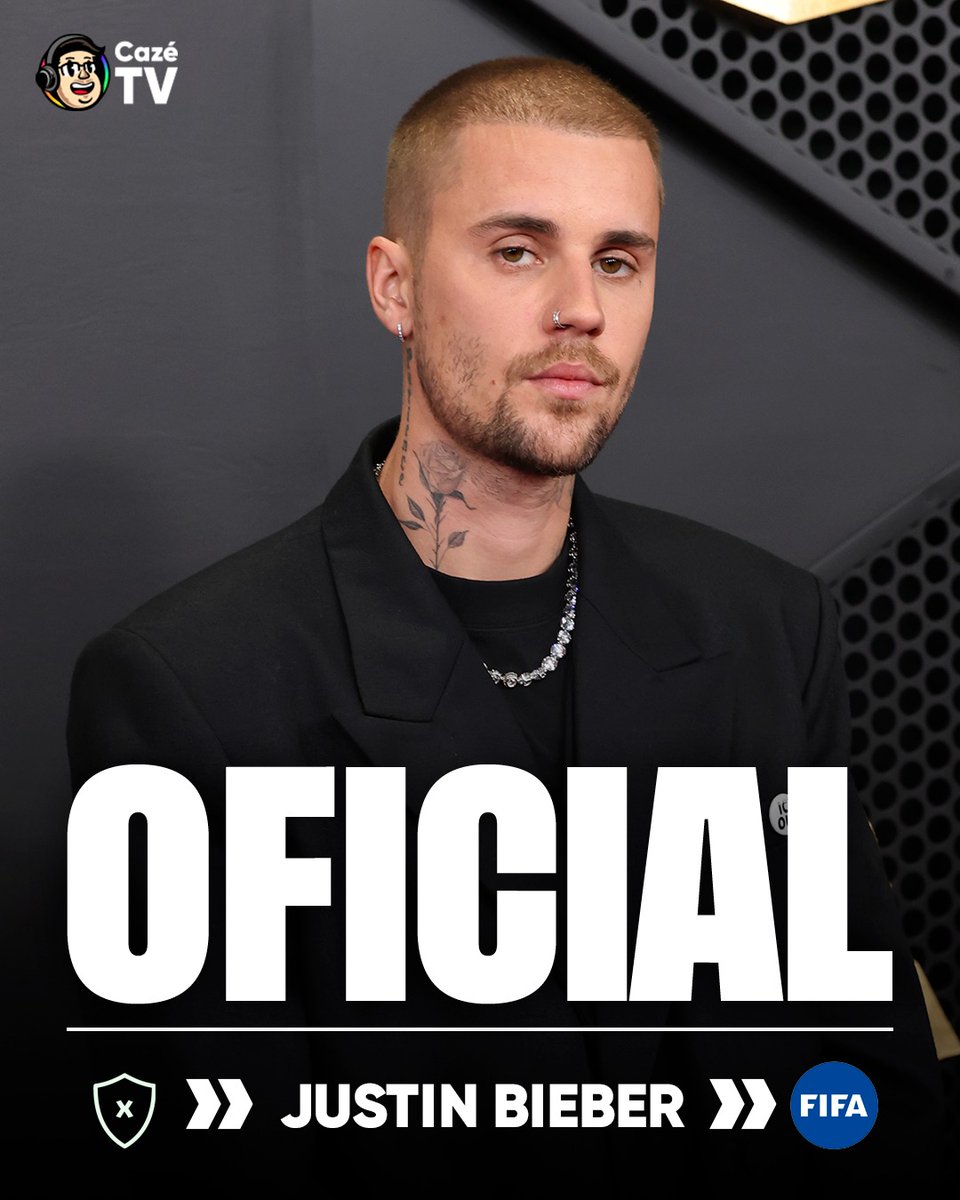 CazeTVOficial's tweet photo. O ANÚNCIO QUE TODO MUNDO ESPERAVA: JUSTIN BIEBER NA FINAL DA COPA DO MUNDO! 😅😍 

Junto com nomes como Shakira, Madonna, BTS e Coldplay, o cantor estará presente no intervalo. https://t.co/CM4lB9JRjb