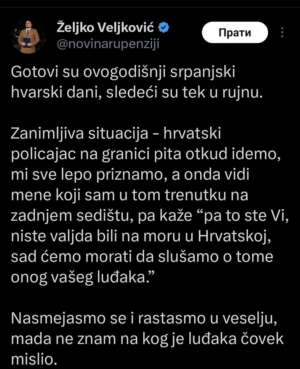 volimbalkanuvek's tweet photo. На фин начин си се улизивао хрватским полицајцима.
Твоје лизање, @novinarupenziji, говори све.

И пази, тек сада знам за које службе радите... Штимац се показао као лојални Милов играч.
Холидеј увек даје одговоре.

И кажи нам, зашто ниси објавио слике са @Titomeninamerno?
Знам да сте се видели.