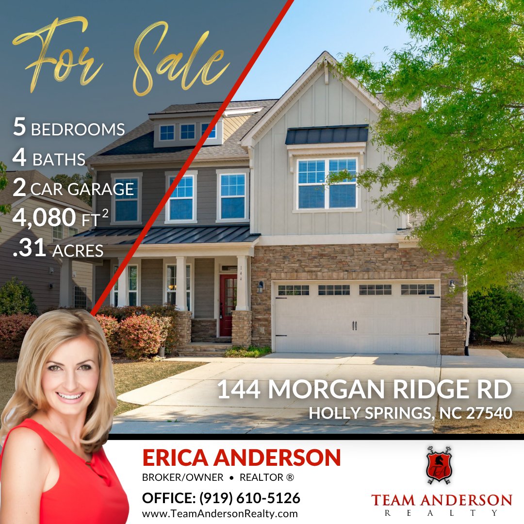 TeamARealEstate's tweet photo. ๐๐PRICE DROP๐๐ 4000+ SF, 3 Levels,
144 Morgan Ridge Rd
$774,000 https://t.co/VXLGeSjXEj
#pricedrop #hollysprings #morganpark #PrimeLocation #PoolCommunity #4000sf #5bedrooms #finishedattic #bonusroom #outdoorliving #craftsmanstylehome #ncrealestate #TeamAndersonRealty https://t.co/eHdPQrYGO8