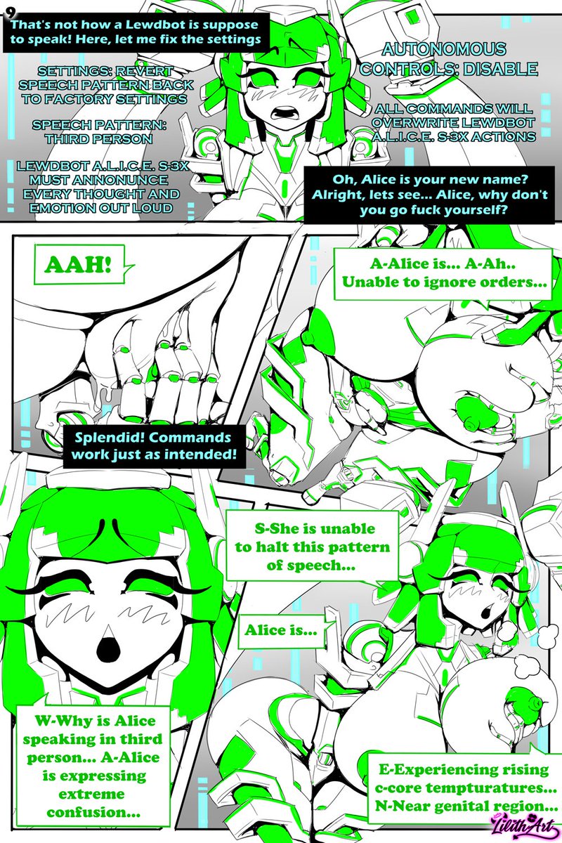 Lilith__Art_'s tweet photo. VR Transformation p. 9🤖💚
Art for Anonymous
#comic #TG #transformation #robot #hentai #vr https://t.co/Z3X0w3b0ou