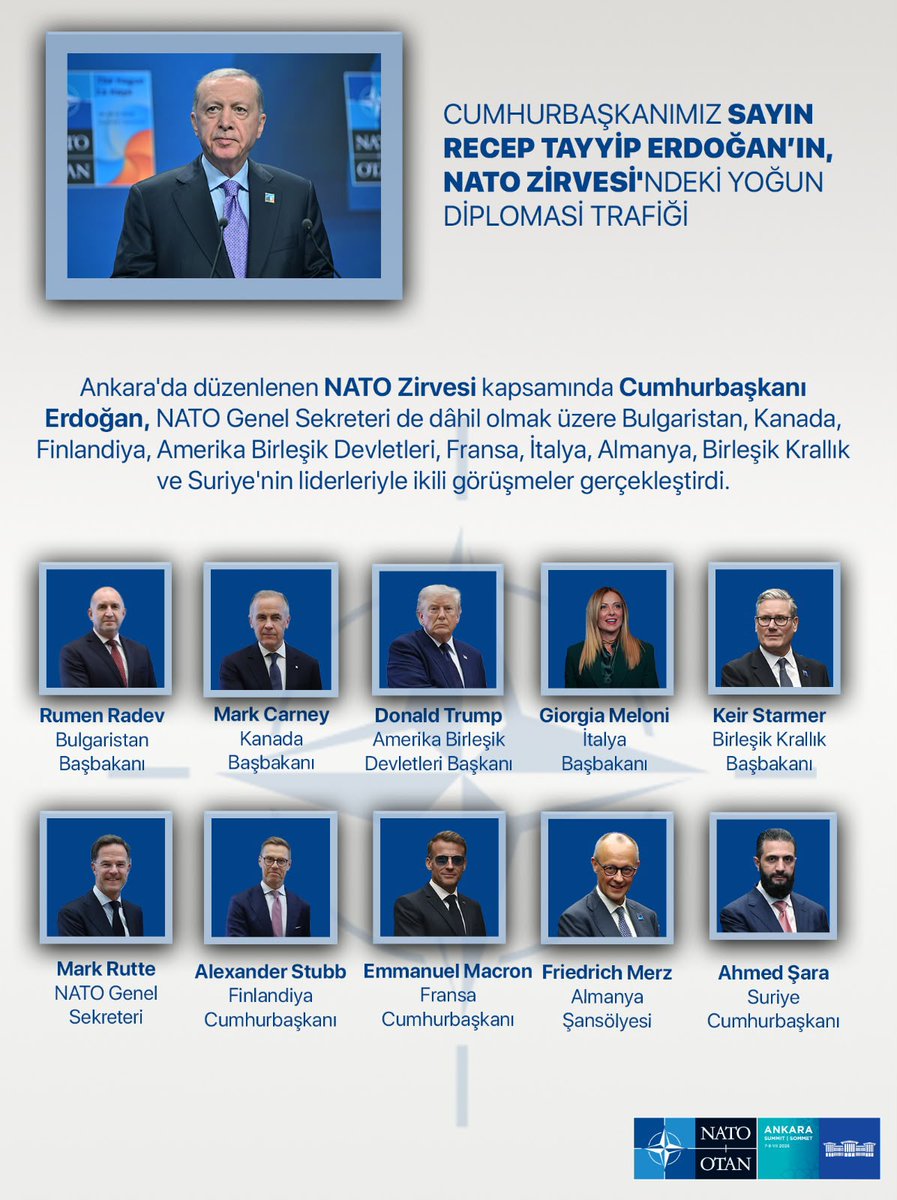 NTafrali's tweet photo. Cumhurbaşkanımız Recep Tayyip Erdoğan, Ankara'da düzenlenen #NATOsummit kapsamında yoğun diplomasi trafiği gerçekleştirdi.

#KüreselLiderErdoğan https://t.co/YXunlE4gIM
