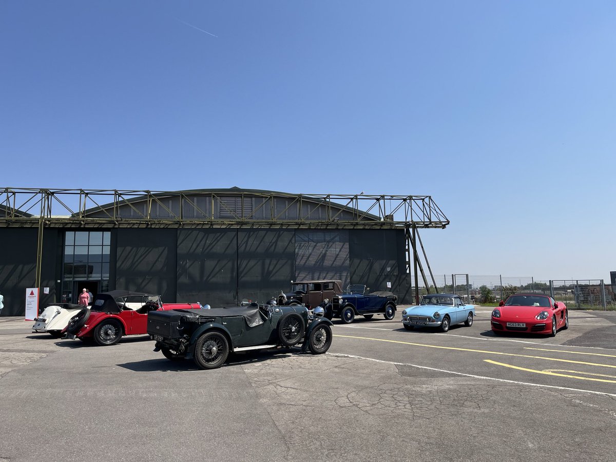 OliMerrick's tweet photo. An Airbus 350-1000 ULR flypast and a small but beautiful #VSCC meet at @BristolAero. What’s not to like? #EngineeringExcellence #engineering #aerospace #vintage #motors #automotive https://t.co/KMTDhir845
