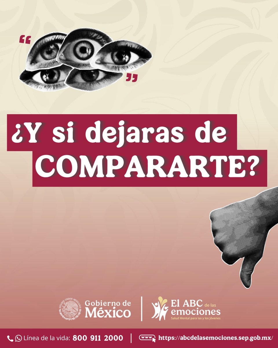 conasamamx's tweet photo. Hay un superpoder que solo tú tienes: ser tú. ❤️🚀

A veces, las redes sociales nos hacen olvidar que lo que vemos es solo un fragmento editado de la vida de alguien más. No hay punto de comparación entre tu proceso real y la "perfección" digital. 🖼️❌

Valora tu propio esfuerzo, tus victorias (grandes y pequeñas) y la historia increíble que estás construyendo día con día. Tu vida no es una competencia, es tuya para disfrutarla. 🎉 

Recuerda tu valor. 👇

#ElABCDeLasEmociones #CONASAMA #SaludMental