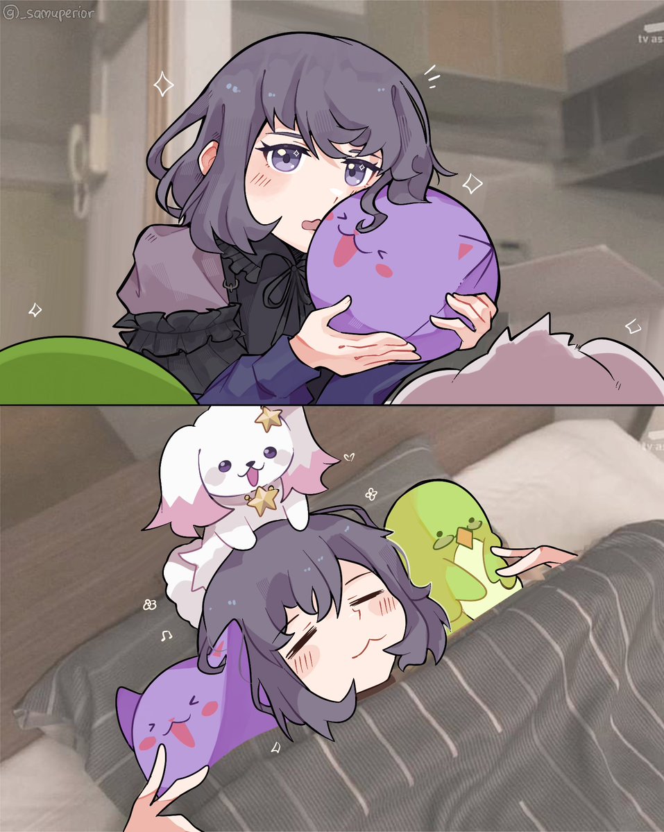 _samuperior's tweet photo. miyako and her plushies
#bandoriart https://t.co/Qv255xQf2O