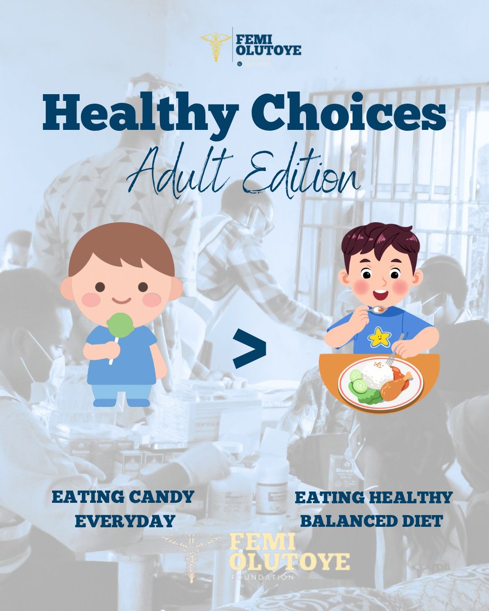 femiofoundation's tweet photo. 🥗 Healthy Choices: This or That?

🍬 Candy every day
OR
🥦 A healthy, balanced diet?

Your daily choices shape your future health. Which are you choosing? 💚

#HealthyChoices #HealthyEating #FOF https://t.co/srH2x51l2q