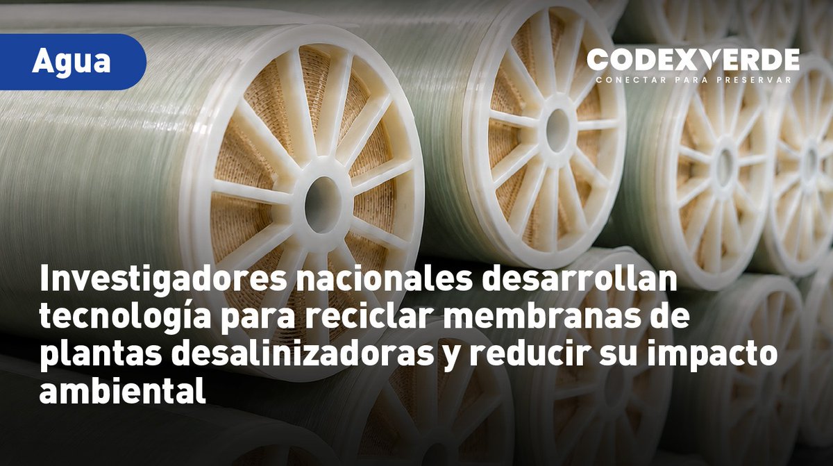 CodeXverde's tweet photo. 🌊El proyecto, liderado por la @UCNorte junto a la @usantamaria y el @cctval_usm, busca extender la vida útil de los componentes principales en los sistemas de ósmosis inversa y avanzar hacia soluciones de economía circular para la industria https://t.co/7Xp3ODCekC https://t.co/Dbu1rFzoVy