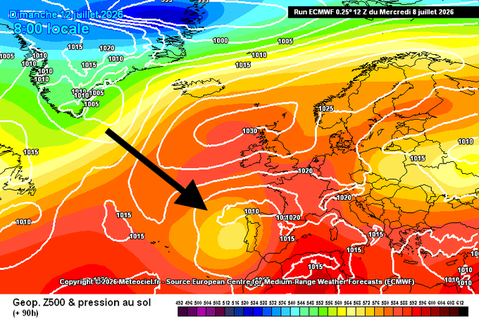 Stormyalert's tweet photo. Todo depende de esta bola. Dependiendo de como se mueva y donde se posicione podemos tener un nuevo episodio de calor o tormentas junto a una ligera bajada de las temperaturas. Veremos. #euwx #Meteo #Weather https://t.co/OTLUahjvQC