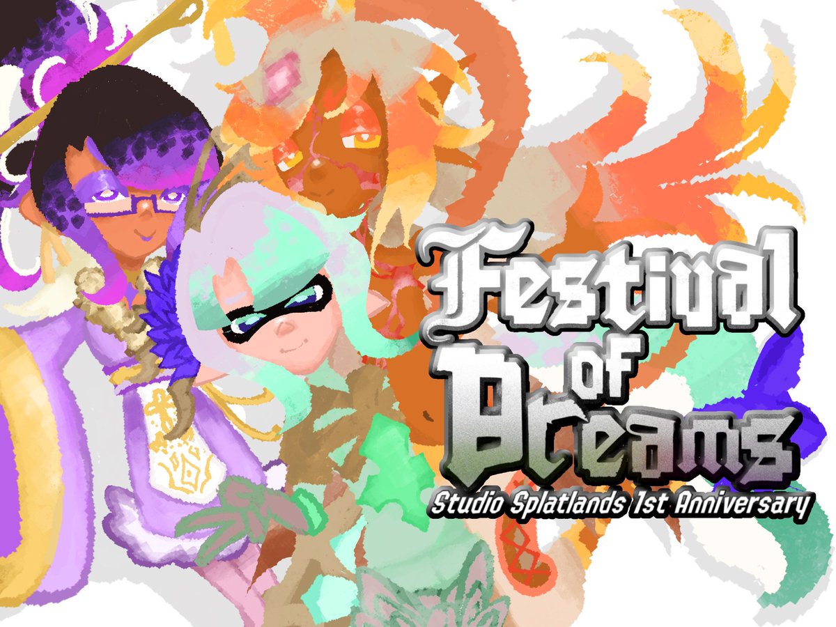 studiosplatland's tweet photo. Anniversary Splatfest: ‘Festival of Dreams’ dawns upon Studio Splatlands… the theme reveals on July 10th!
Don’t miss out!
#splatoon #splatoon3 #customfest https://t.co/Zvob0nbpLP