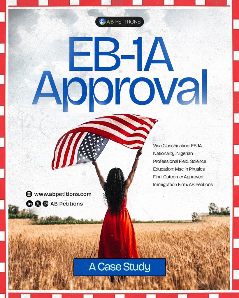 ABPetitions's tweet photo. This is a case study of an EB-1A petition we wrote for a client. The final outcome was an approval. 

A thread 🧵 https://t.co/ArqALHWV23