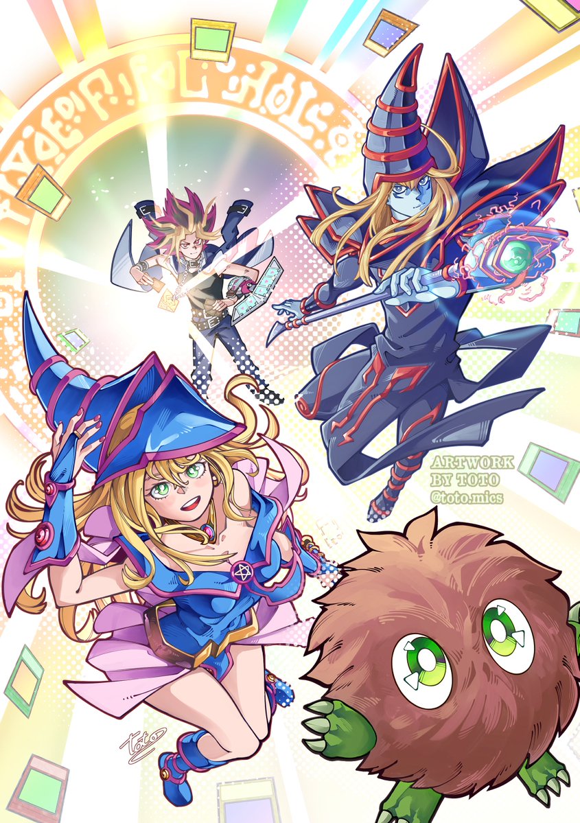 totomics's tweet photo. For a very long time I've been playing Yugioh and the Dark Magician cards have always been among my favourites! 🧙‍♂️✴️
I'm thinking about doing some more archetypes and characters. Would you like that?

#Yugioh
#DarkMagicianGirl
#DarkMagician https://t.co/zRy3lb1PMU