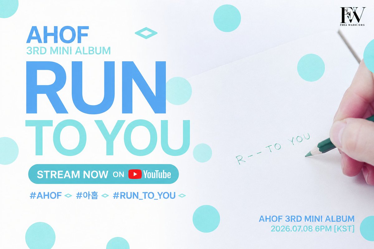FWPHteam's tweet photo. WE HIT 1.5M! NEXT STOP: 2M!🔥

HOW TO STREAM "RUN TO YOU" CORRECTLY:
1. Search manually: "AHOF RUN TO YOU" ✅
2. Watch the FULL MV - no skipping! ✅
3. Like 💙 Comment 💬 Share 📤 ✅
4. Set to 1080p + Volume up✅ but 50%+ volume is okay too
5. Watch 2-3 other vids or wait 10-15min before replaying ✅ 
(important to avoid freezing)

BONUS TIPS:💡🚨
6. Don't use incognito / private mode
7. Don't loop/mute - YouTube might not count it
8. Clear watch history every few hours-
 if heavy streaming

FOHA, let's give AHOF the views they deserve!🥹💙

"RUN TO YOU" MV IS OUT NOW ON YOUTUBE!
We already passed 1M, let's go for more!

Stream hard. 
Vote hard. 
Support hard.
For OT9. For their dreams.🙏
Let's make this comeback successful for AHOF💙
#AHOF #RUN_TO_YOU #StreamingNow #kpop #STEVEN #JEONGWOO #WOONGKI #SHUAIBO #PARKHAN #JLGASPAR #JUWON #CHIHEN #DAISUKE  #highlightseveryone #followerseveryone 
@AHOF_official  @fnfent_official @FWPH_team

Link 🥰🖇
https://t.co/m4i7vz5h68