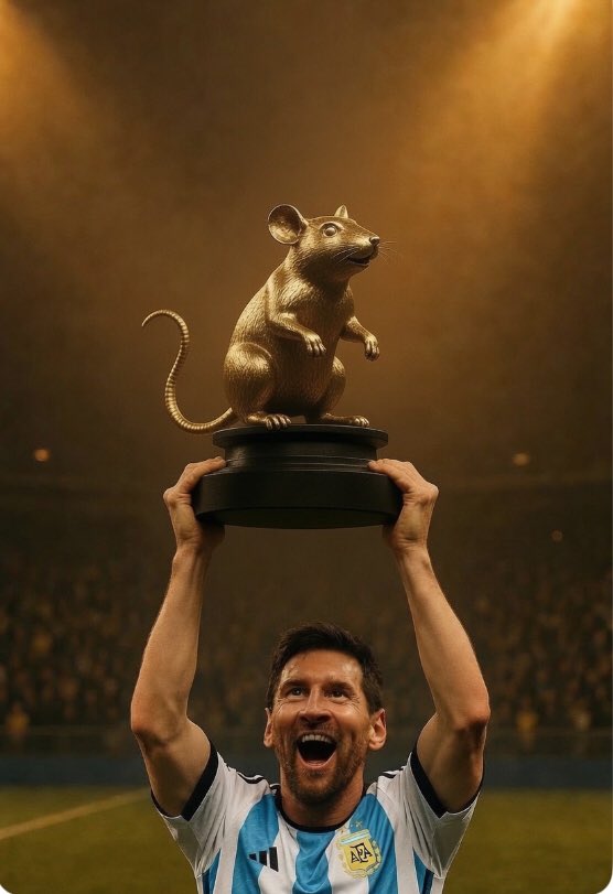 MazdakZamyadi's tweet photo. @SilentlySirs @wickedfairysad Rat of the match trophy https://t.co/baQum8o2Ed