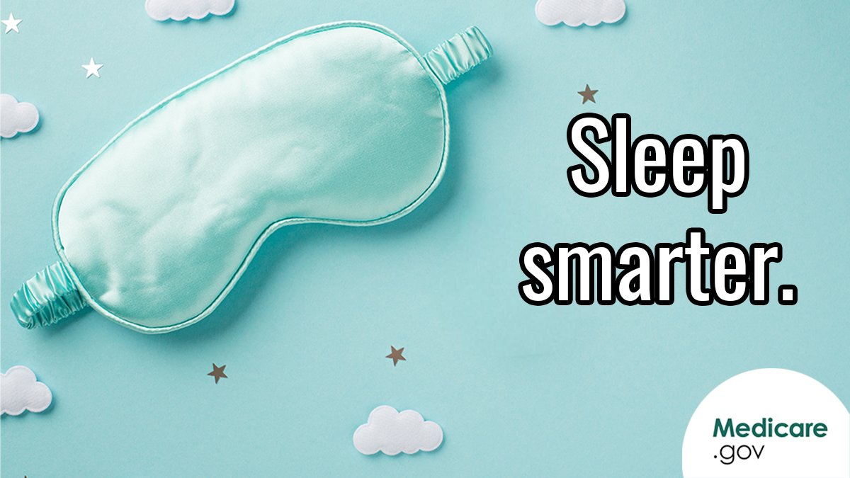 MedicareGov's tweet photo. Don’t sleep on good rest! Catch enough zzz’s by:
• Avoiding blue light from electronics before bed 📱
• Sticking to a consistent bedtime and morning routine ☀️
• Skipping caffeine late in the day ☕️
• Exercising and eating well 🥦
Get more sleep tips: https://t.co/ybQ0udmk0p https://t.co/bUMeptkXKK