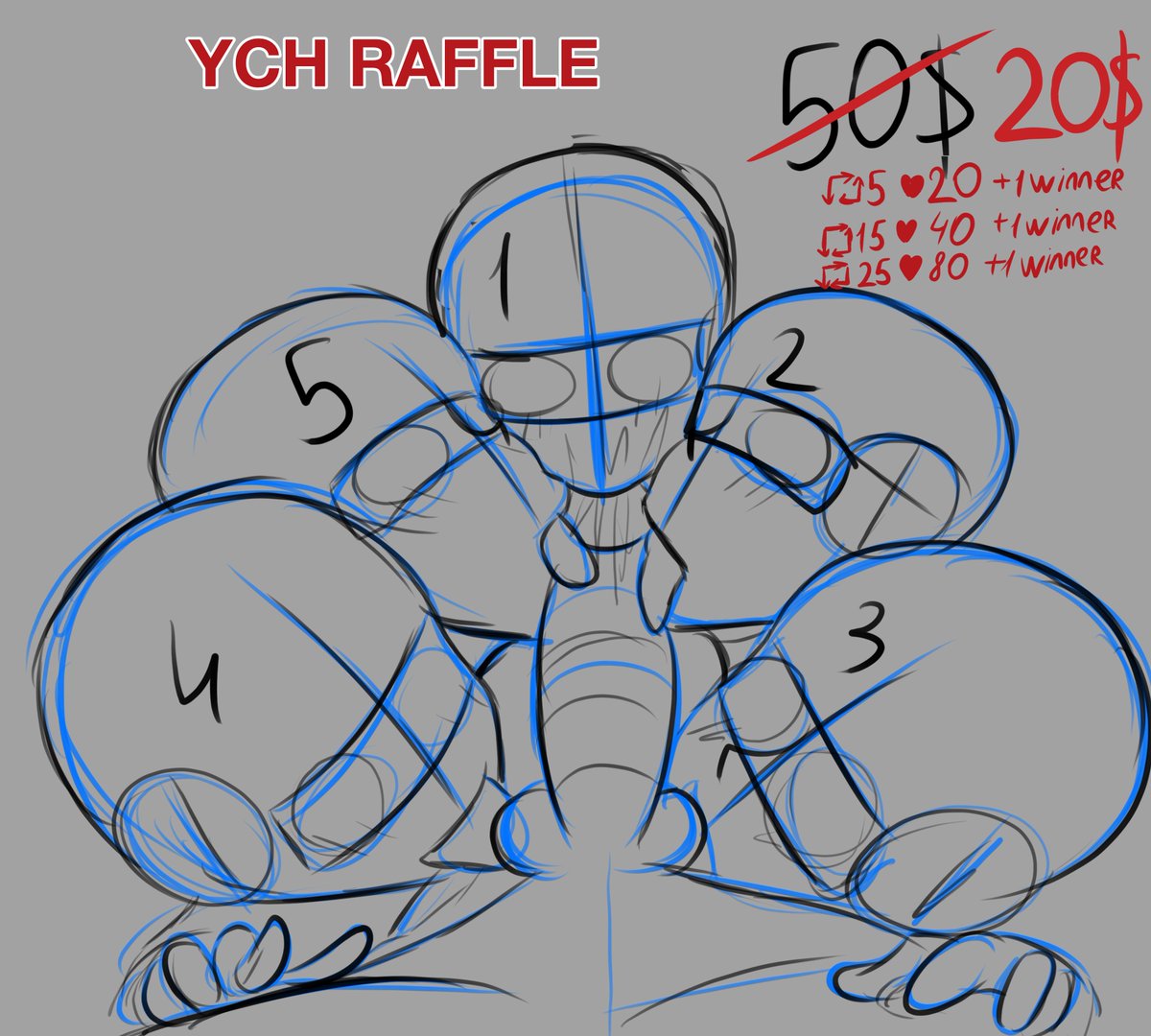 hyperligtcomodo's tweet photo. Third YCH RAFFLE!  RULES:
 Follow me!
 Like and retweet this post! 
Comment your characters for the pose! ( optional) Participants in this raffle will get a full colors on the pose in the post with 40$ off! 1 winners will be randomly chosen  on July 19th! Additional 3 winners will be chosen randomly with conditions met on the pic! Good luck and have fun!