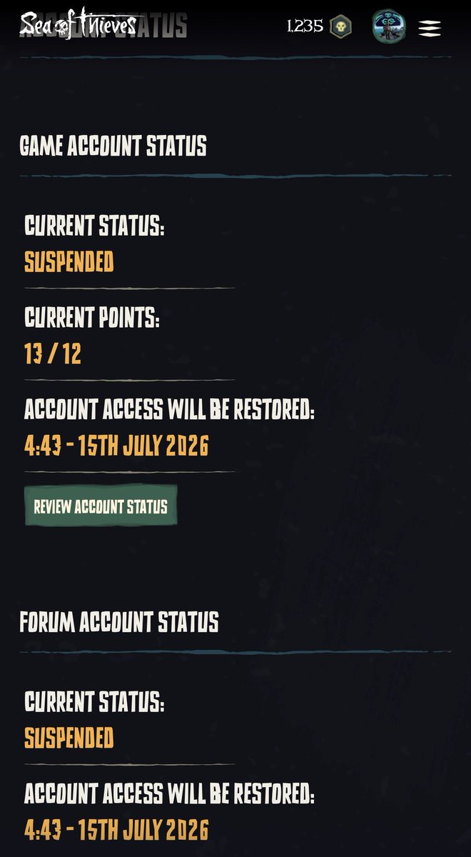 MaybeRedrum's tweet photo. @SeaOfThieves @RareLtd @S0nicbob This is who we are making partners now @SW33TSTARLA ? This is who we have representing the game? This guy did nothing wrong but sink a partner get mass reported and she doesnt even know why she did it and he gets banned @HopeResolution https://t.co/SinNWQ1lmU