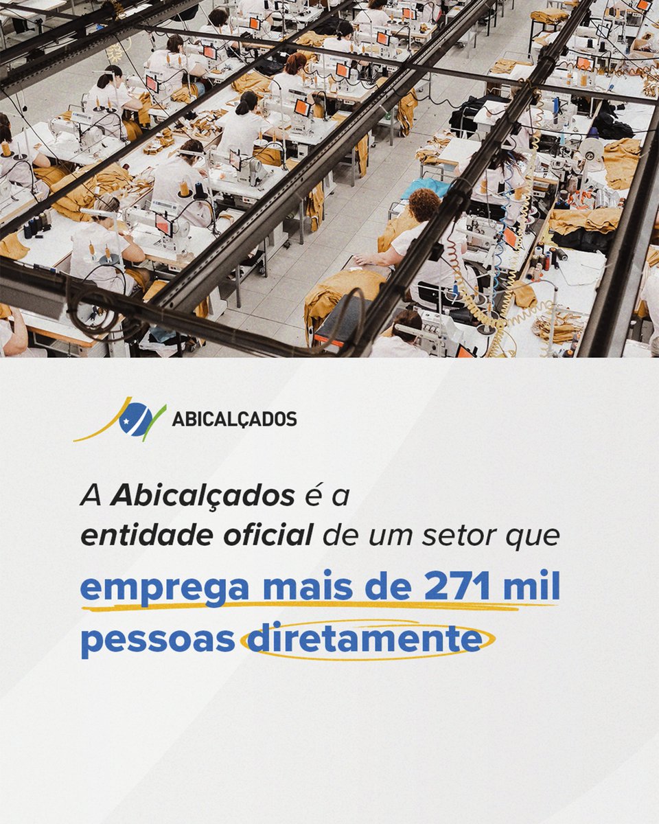 abicalcados's tweet photo. A indústria calçadista brasileira é responsável por gerar mais de 271 mil empregos diretos, em cerca de 5,3 mil empresas em todo o Brasil. A Abicalçados é a entidade que luta pelo melhor ambiente de negócios para a atividade prosperar. https://t.co/TCUkrDfWRu