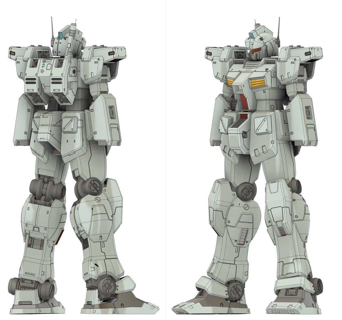 manona2022's tweet photo. #ジムの日 
ということで改めて ジムカスタム 
マスターアーカイブモビルスーツ RGM-79 VOL.2
瀧川氏を真似て Fusionで作成
形状はCG ディテールはイラストから
オリジナル要素はありません
拳は まんねんハンド か バンダイハンドか
スラスターは 小松原さんのを使いたいので
場所開けて待ってます https://t.co/wh6jEfYcnQ
