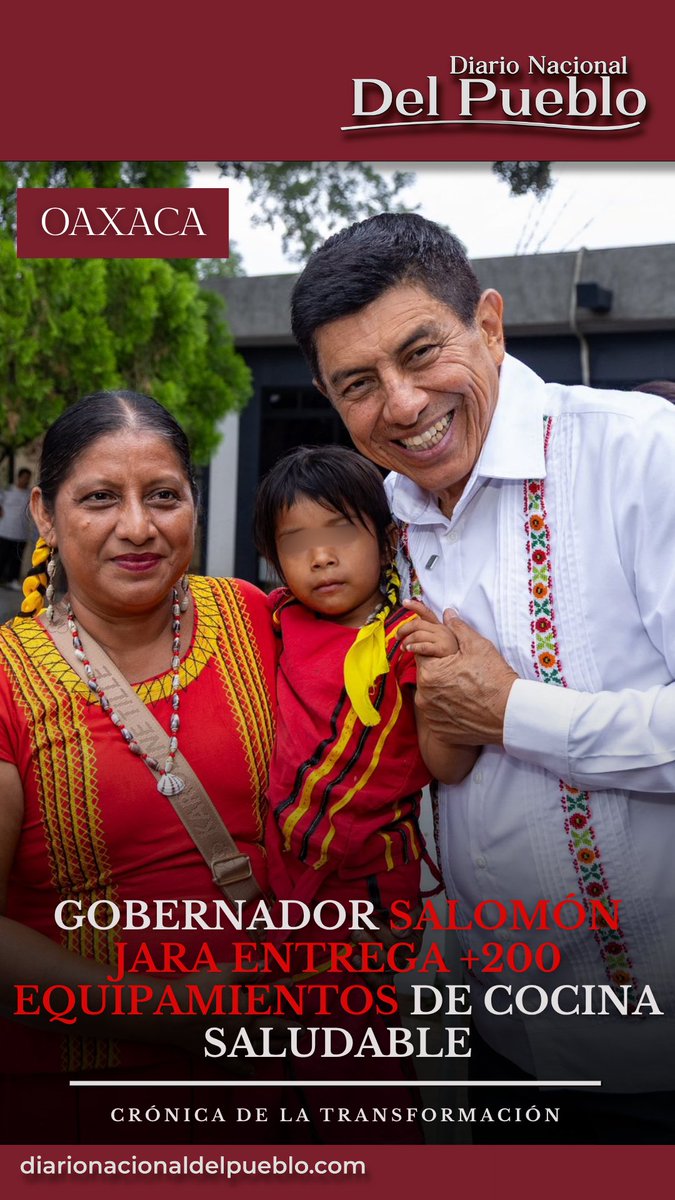 DiarioNDP's tweet photo. 🍽️ OAXACA FORTALECE LOS ESPACIOS ALIMENTARIOS CON 200 EQUIPAMIENTOS DE COCINA SALUDABLE

🥣 El #DIFOaxaca junto con el gobernador @salomonj entregó 200 equipamientos de cocina saludable para mejorar la preparación de alimentos y fortalecer el bienestar de las familias.
#CuartaTransformación
Toda la información aquí 👇
https://t.co/a9W7in7WxB