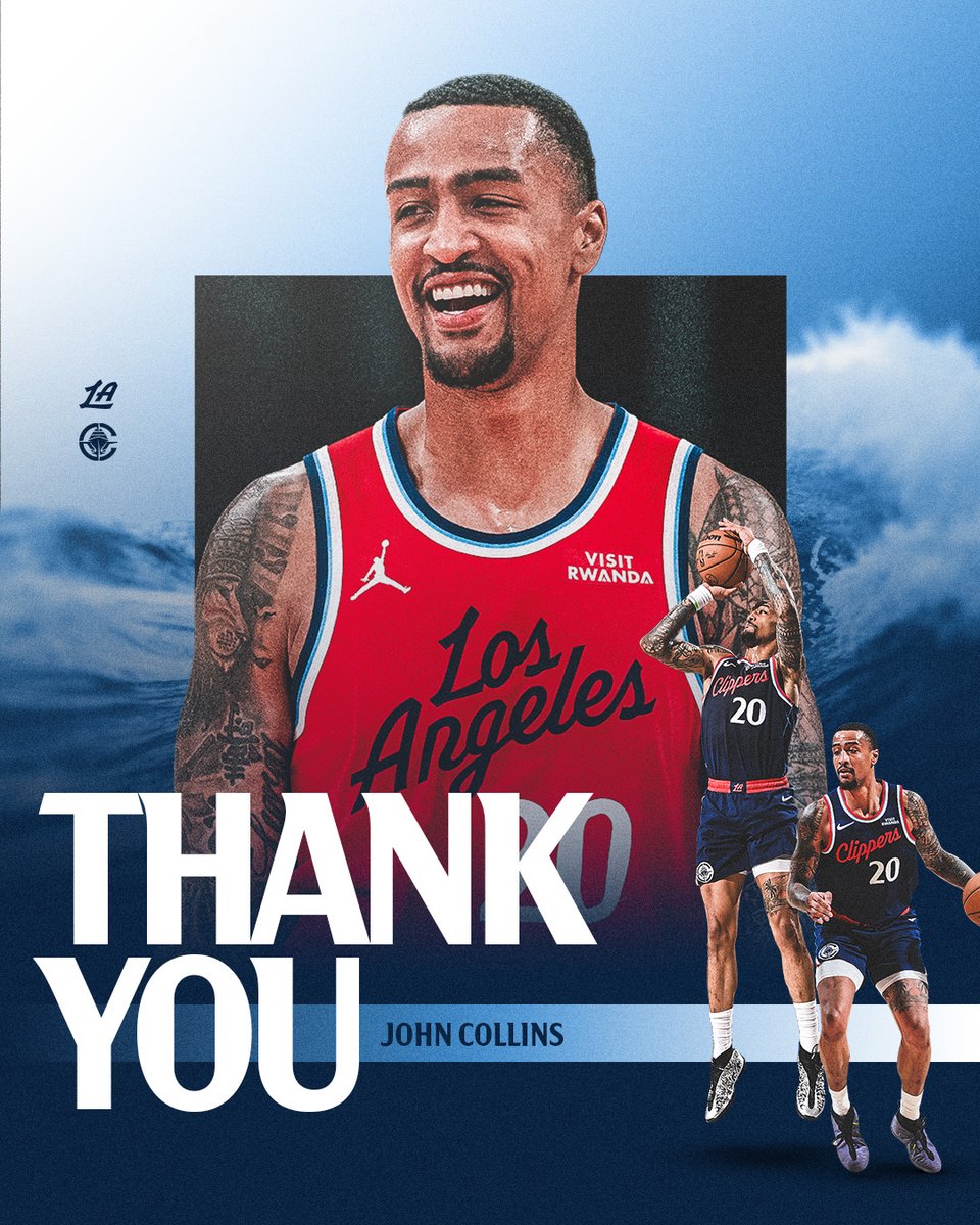 LAClippers's tweet photo. Thank you, John Collins ❤️💙 https://t.co/aN1HFC7sC1