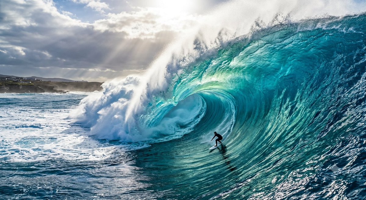 surfreportbr's tweet photo. Diante da força do oceano, o tamanho do surfista desaparece. O que permanece é a coragem de seguir a linha perfeita até a saída do tubo. 🌊🏄
#Surf #SurfReport #BarrelRiding #BigSurf #WaveHunter #Ocean #Adventure #SurfLifestyle #SeaLovers #PerfectWave https://t.co/Se7JXgujhC