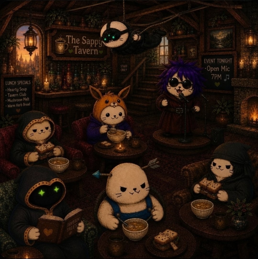 RGJakey's tweet photo. If your timeline's been a little loud lately...

Come pull up a chair at The Sappy Tavern.

Warm coffee. Cozy company. No pressure to keep up.

Just a reminder that it's okay to slow down.

The first cup is on the house ☕ https://t.co/DzI9EaIyZs