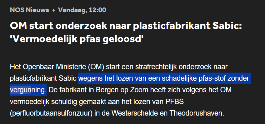 harmotten's tweet photo. @omroepbrabant 👇 Het feit dat er dus überhaupt vergunningen bestaan voor het lozen van PFAS 🤦‍♂️... https://t.co/8cd0ZzIVYX