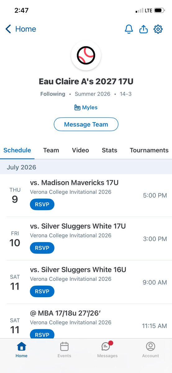 hitemyles_7's tweet photo. Pitching stats from the KC super 17 Midwest premier finally came in!
W 6-5
3 IP
0 H
7 Ks
2 BB
0.5 WHIP
FB T 82
FB avg 79
CB T 66
CB avg 65
Next tournament: Verona PBR
@pbtscouting @PB_Uncommitted @PBTKansasCity @PrepBaseballWI @ClarkJonescoach @ECNBaseball https://t.co/iHI7hc6Bqj