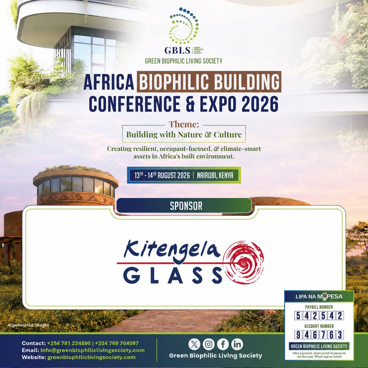 GreenG78284's tweet photo. We're proud to welcome Kitengela Glass as a Nyati Partner of the Africa Biophilic Building Conference &amp; Expo 2026. For 30+ years, they've shown that craftsmanship, culture, and sustainability belong together.

Register: https://t.co/FnUIO3xLue https://t.co/le0dE2zSOv
