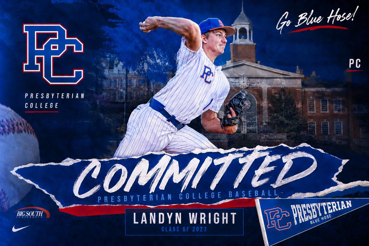LandynWright34's tweet photo. First and foremost, I want to thank God for blessing me with this opportunity and for guiding me every step of the way.

I’m beyond excited to announce my commitment to continue my academic and baseball career at NCAA Division I Presbyterian College!

I want to thank my family for their unconditional love and support, my friends for always believing in me, and every coach who has invested their time and helped me become the player and person I am today. A huge thank you to the coaching staff at Presbyterian for believing in me and giving me the incredible opportunity to compete at the Division I level.

This is just the beginning, and I’m excited to get to work, continue growing both on and off the field, and see what the future holds. I’m proud to be a Blue Hose and can’t wait to represent Presbyterian College.

Go Blue Hose! 🔵🔴

#Committed #PresbyterianCollege #BlueHose #NCAAD1 #DivisionI #Baseball #ClassOf2027