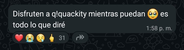 QuackityInfo's tweet photo. 💬 ¡Quackity vía su canal de difusión en WhatsApp https://t.co/hjGYz7l1OI