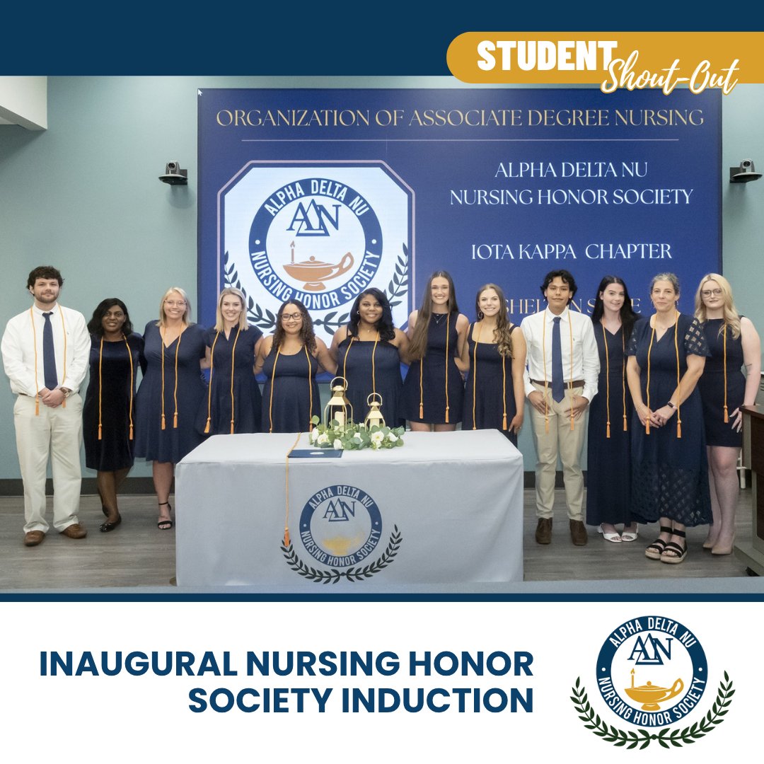 sheltonstate's tweet photo. Congratulations to Shelton State's inaugural class of Alpha Delta Nu Nursing Honor Society inductees! These students were inducted as charter members of the Iota Kappa Chapter in April. The chapter is advised by Dr. Angela Hyde and Dr. Gwendolyn Miller. https://t.co/YJ0bMPNJi2