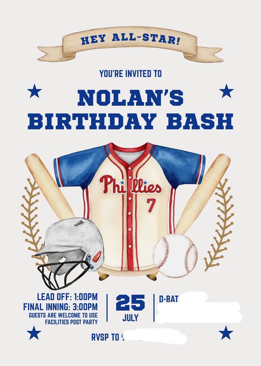 bennetwithaj's tweet photo. @bryceharper3 My almost 6 year old would like to extend his birthday invite you. He models his whole baseball style after you &amp; is a diehard Phillies fan much to the dismay of his Marlins dad. He knows you have a game scheduled that day but hopes maybe you won’t be in rotation 🤞 https://t.co/2QuWdvJynw