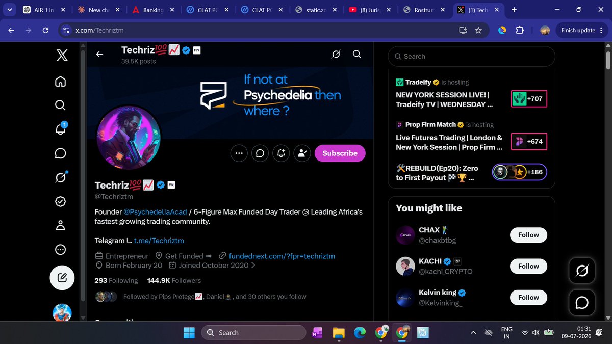 luckyNover's tweet photo. @Techriztm @PsychedeliaAcad @FundedNext @TraderHadesh Done! https://t.co/wTohFmzY9m