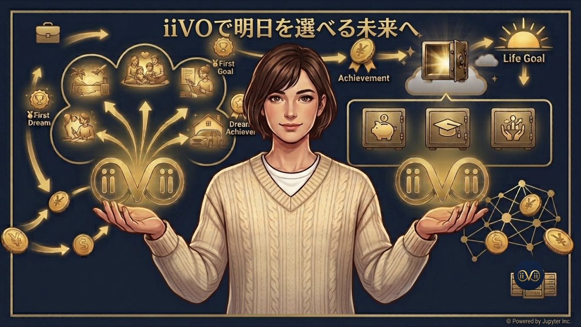 iiVO_app's tweet photo. iiVOが変えたいのは、給与の受け取り方だけじゃない。

「今いくら稼いだか」という残高を見るアプリから、今日の頑張りで「夢にどれくらい近づいたか」という進捗を見るプラットフォームへ✨

今日の仕事が、未来の夢を前進させる🚀
#iiVO #JupyterInc #ステーブルコイン #RLUSD #即時受取 #EWA https://t.co/nD6FWfxRAV