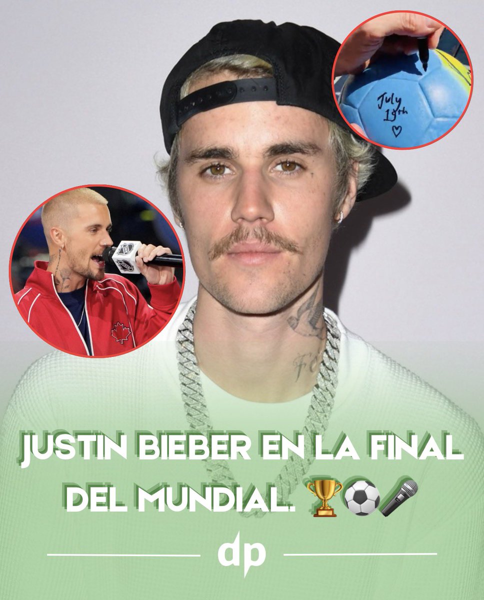 SomosDeportrece's tweet photo. 🚨JUSTIN BIEBER 🇨🇦 cantará en el espectáculo de medio tiempo de la final de la #CopaDelMundo el 19 de julio. 🏆📆⚽️
La #FIFA acaba de ampliar el cartel para el medio tiempo de la GRAN FINAL. 🙌🏻🎤🏟️
#JustinBieber #Mundial #Futbol #DP2026 https://t.co/gY4Mna8gQb