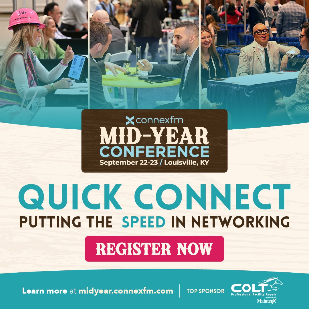 ConnexFM's tweet photo. Sometimes the best way to connect is to cut to the point.
Mid-Year Conference 2026 is bringing you Quick Connect, the lightning-fast speed networking and connection event that has been a popular staple at our conferences. Take part in face-to-face engagements that give attendees a chance to offer and receive FM services in rapid-fire fashion, potentially helping you do business with the people you need in minutes.

Don't miss the Mid-Year Conference Quick Connect session, and learn more today.

https://t.co/n8JCErJ5xx