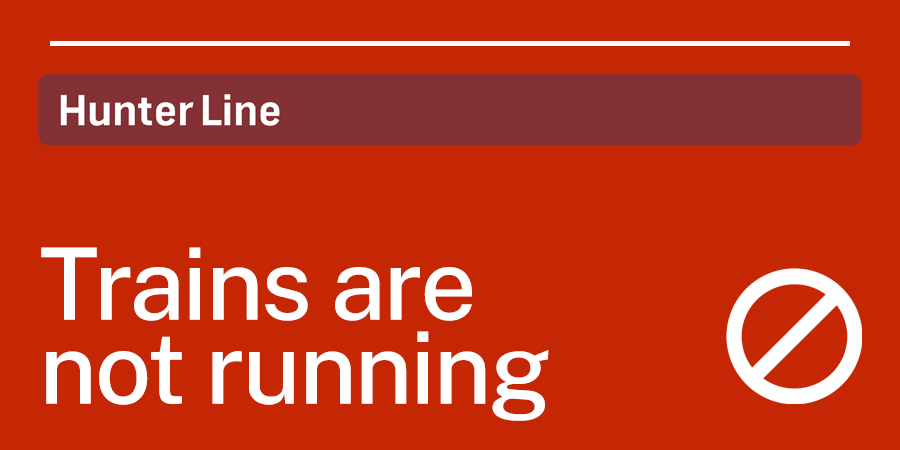 TrainLinkNorth's tweet photo. ⚠️#HunterLine Trains are not running between Newcastle Interchange and Telarah/Dungog/Scone due to an external telecommunication issue.

A limited number of buses are available to operate a replacement service.

Delay travel if possible or consider using other transport options. https://t.co/BOyFIjMQqL