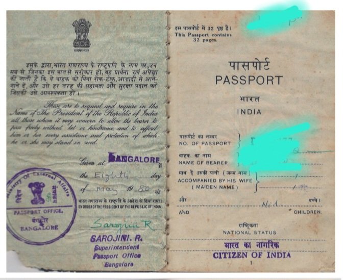 suweidacks's tweet photo. My grandfather's passport issued in 1980 has a stamp 

CITIZEN OF INDIA.

Hmmmmm.

But now it not the case? https://t.co/FcwJuiIZCa