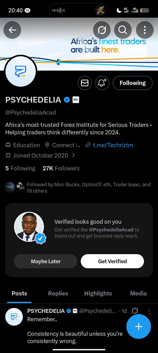 ahlisonfx's tweet photo. @Techriztm @PsychedeliaAcad @FundedNext @TraderHadesh Done ✅
@Techriztm been following you n  these accounts for over 3yrs now Sha... Omo😔😔 make this give away Sha touch me abeg😓😓 https://t.co/2SlTGd3dxB