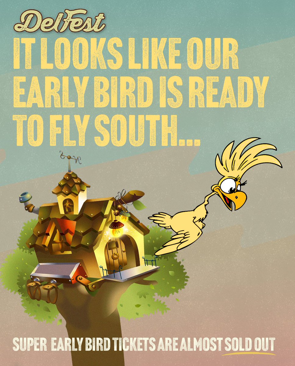 DelFest's tweet photo. Super Early Bird tickets are flying out the door - Get yours now! https://t.co/Uao8pAdTLh