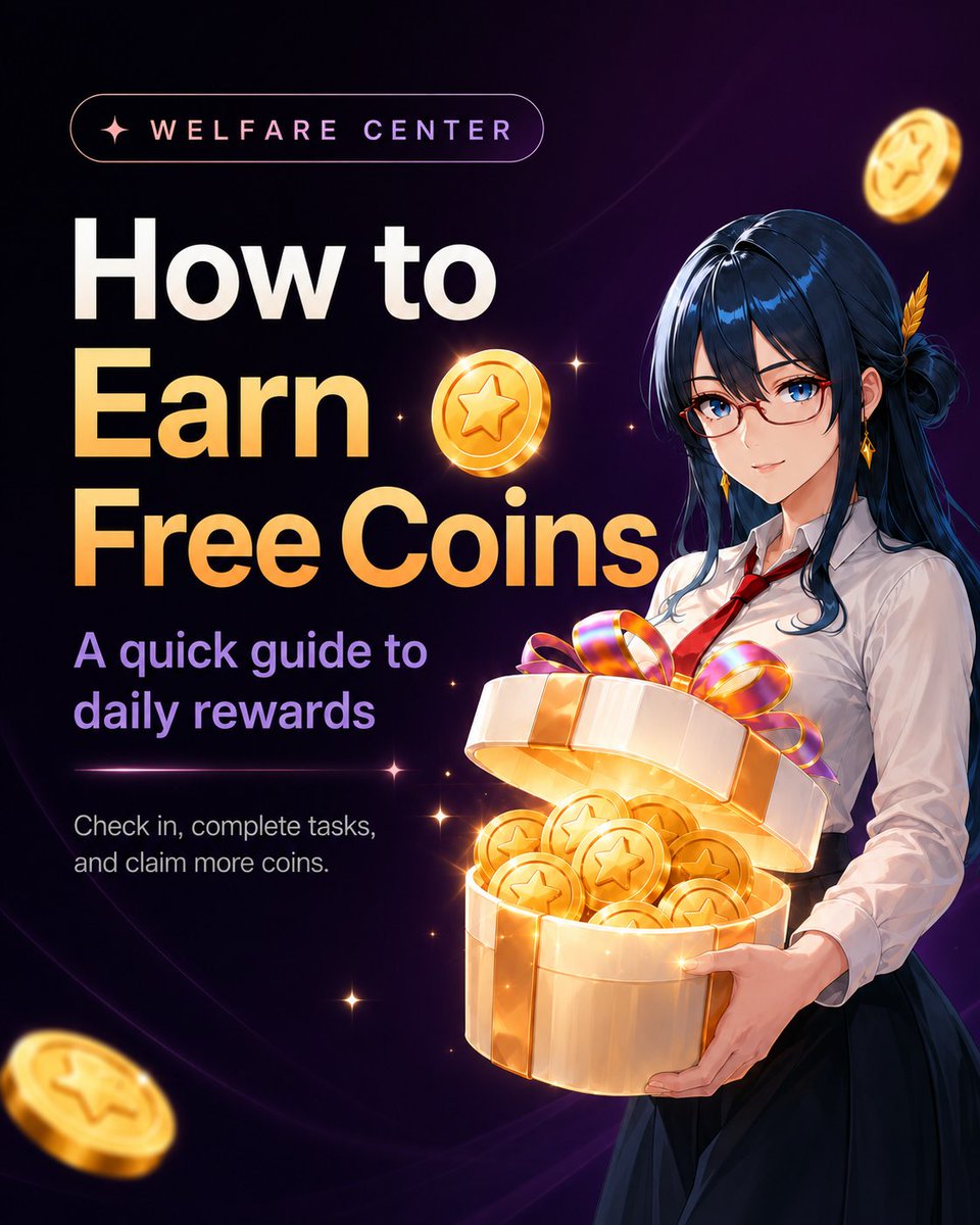 paradiseAI_chat's tweet photo. Free coins are waiting in the Welfare Center 🪙

Check in daily, complete missions, watch ads, and invite friends to earn more rewards.

Quick guide below 👇
#AIChat #AIRoleplay #AICharacters https://t.co/8rDlgPgHyG