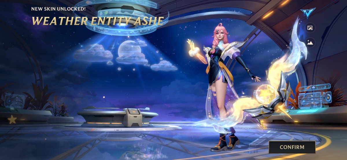 clynefaction's tweet photo. Weather entity Ashe attained (also got lucky with a few others in the pull) ⭐️ #WildRift https://t.co/VCD7ZpCivm