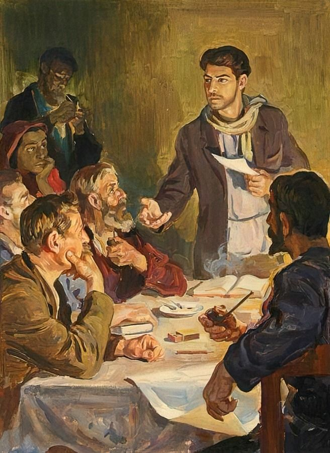 RegimeEsthetics's tweet photo. "Organization of Social Democratic circles under the leadership of I.V. Stalin"

By Irakli Toidze