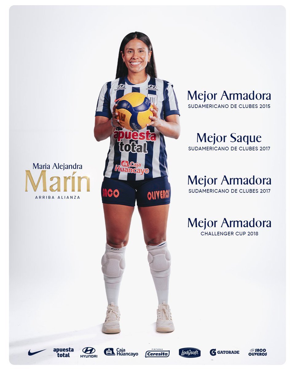 AlianzaLimaVB's tweet photo. 📋 Estas son algunas de las distinciones individuales de nuestra campeona, María Alejandra Marín.👏🏾 https://t.co/cGhAjxKCeK